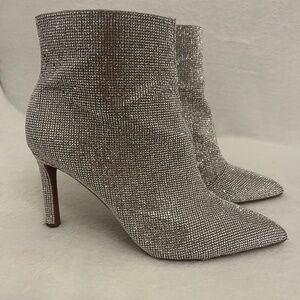 Gianni Bini Silver Rhinestone Boots